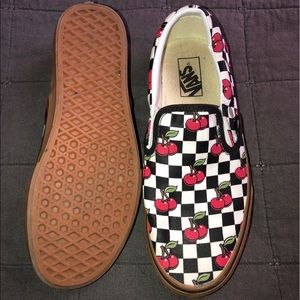 Cherry checkered vans